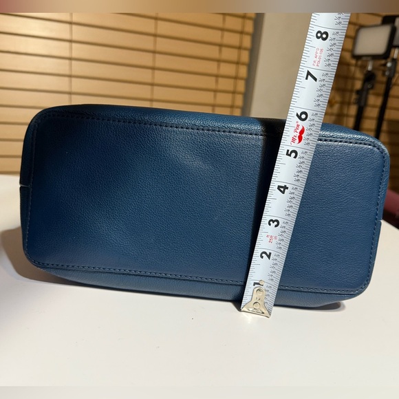 Fossil Lana Medium Satchel Crossbody Blue Leather Bag - Picture 13 of 13